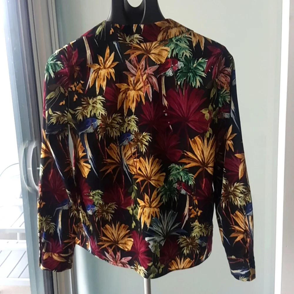 Zara Basics Floral Button Down Shirt - Picture 7 of 7
